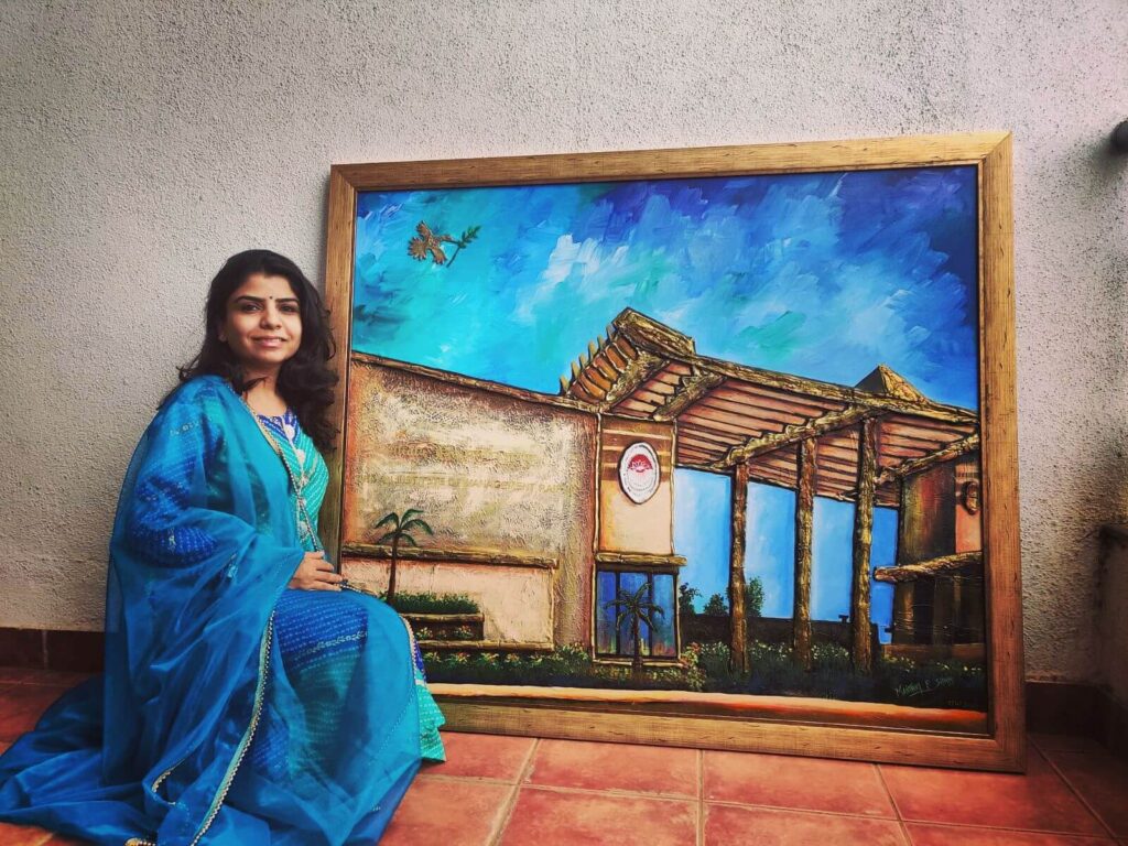 Captivating Artwork by Maitrry Shah Makes Its Mark on IIM Raipur's Hall of Fame